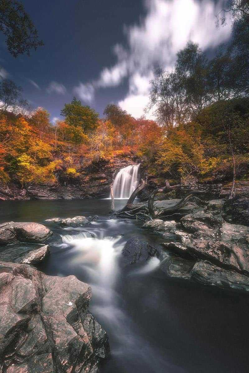 foto delle Falls of Falloch dal viaggio fotografico scozia e isola di skye