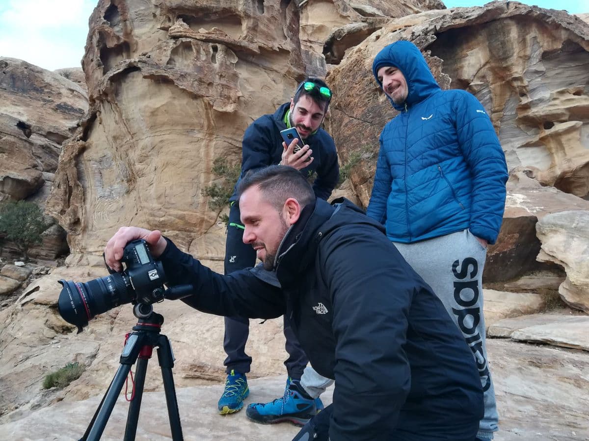 coach e alunni viaggio fotografico Giordania