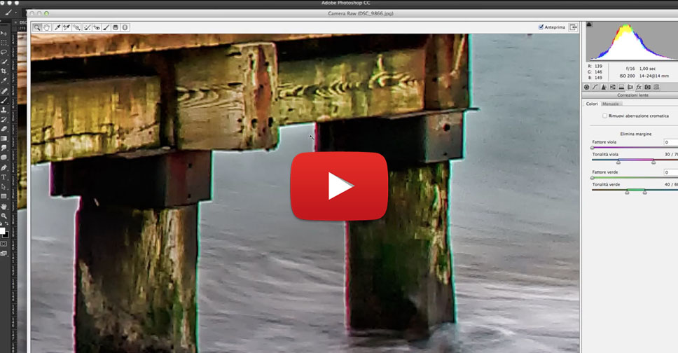 Come eliminare le aberrazioni cromatiche, Tutorial Camera Raw,