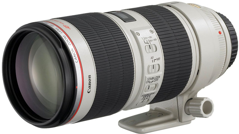 Canon EF 70-200mm, USM, frontale