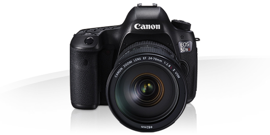 Canon EOS 5DS R, frontale, obiettivo