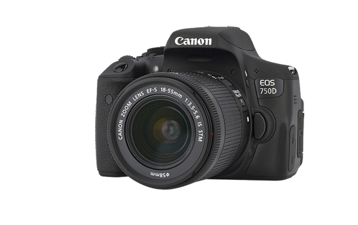 Canon EOS 750D, Novità, reflex, frontale