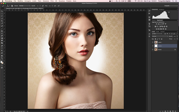 Simulare un bagliore dietro un ritratto, tutorial photoshop