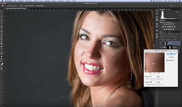 come levigare la pelle di un ritratto, tutorial photoshop