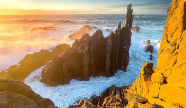 Fotografia di un paesaggio naturale al tramonto