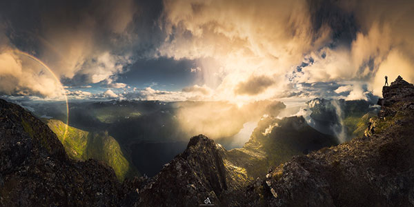 foto di paesaggio pianificata con gli strumenti