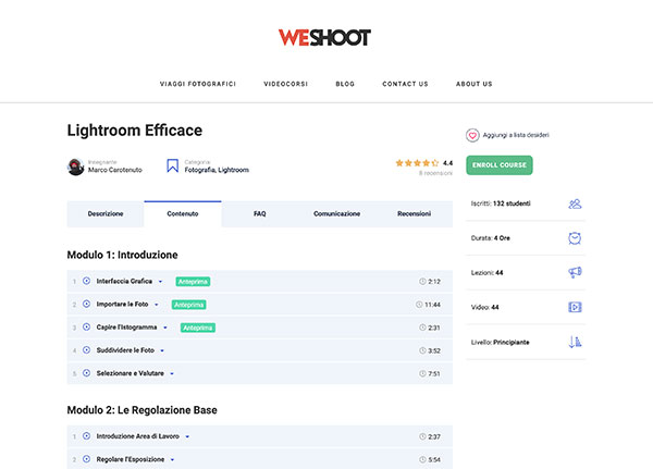 videocorsi, weshoot, fotografiaindigitale