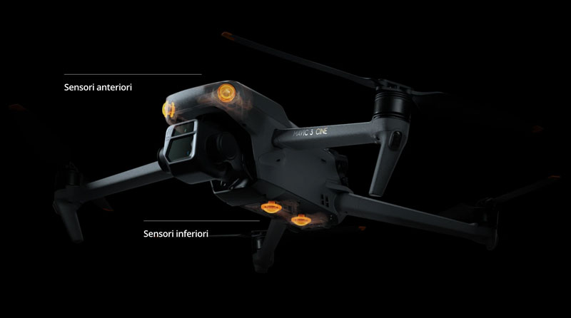 sensori anteriori del nuovo drone DJI