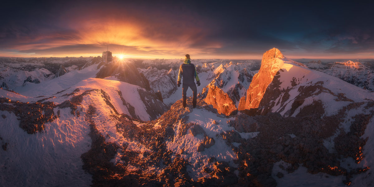 fotografare l'alba in montagna