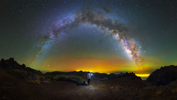 arco estivo via lattea dal viaggio fotografico la palma