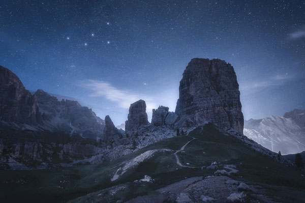 fotografia alle stelle in montagna inquinamento luminoso