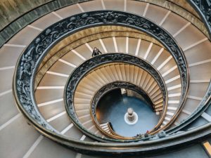 scale che riproducono la spirale di fibonacci
