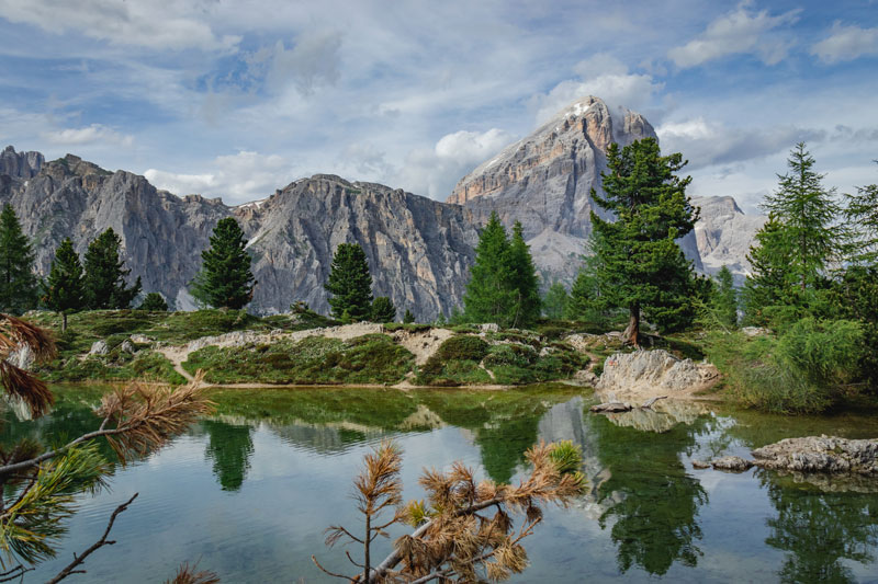 Lago di Limides per fotografare le Dolomiti