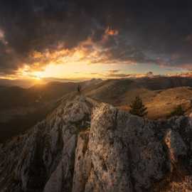 Tramonto in cima a Rocca Calascio