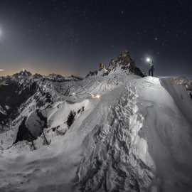 passo giau illuminato luce lunare viaggio fotografico dolomiti