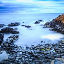 Giant’s Causeway scogliera irlanda ora blu