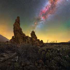 via lattea durante il viaggio fotografico a tenerife in Roques Garcia