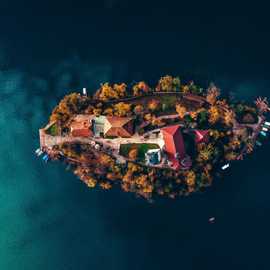 Castello di Bled dall'alto