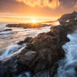 Salinas de Fuencaliente al tramonto