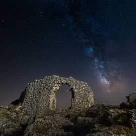 Via lattea su rocca calascio