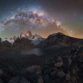 Laguna de Los Tres con Via Lattea