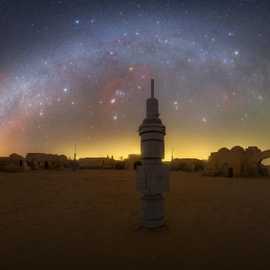 Set di Star Wars nel deserto di mos espa