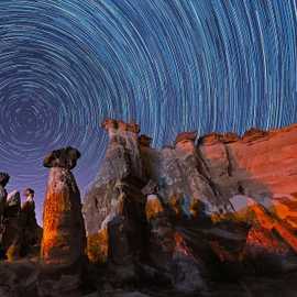 Fairy Chimney startrail viaggio fotografico Cappadocia