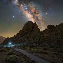 via lattea durante il viaggio fotografico a tenerife in Roques Garcia