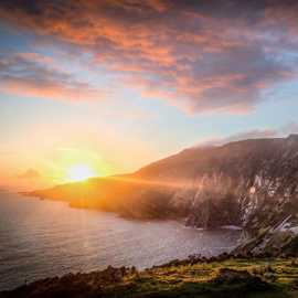 tramonto scogliera Slieve league