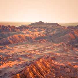 tramonto alla Valle della luna