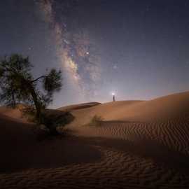 Via lattea sulle dune